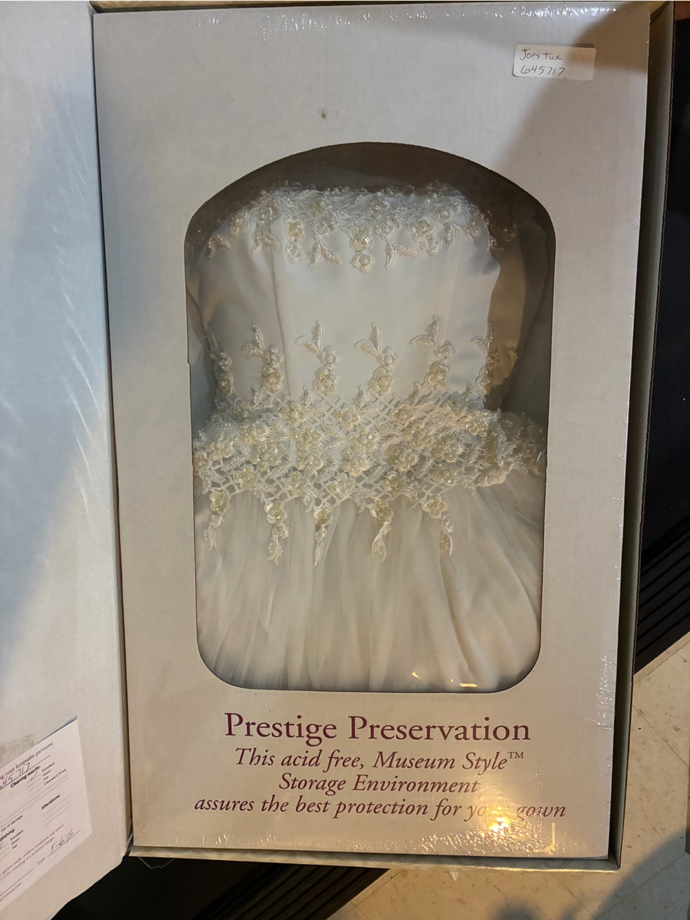Restored cleaned wedding dress David’s Bridal year 2000